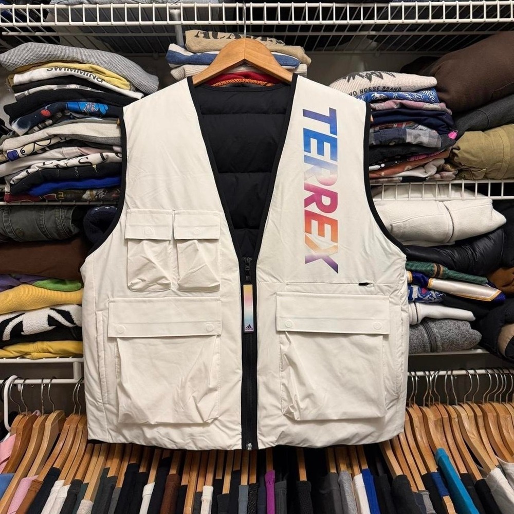 Kith X Adidas Terrex Reversible Down Puffer Vest | Mint Condition Size Medium